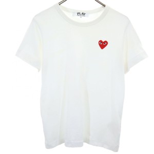 プレイコムデギャルソン 2022年 日本製 半袖 Tシャツ L ホワイト PLAY COMME des GARCONS レディース 240316