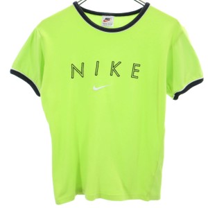 ナイキ 90s 00s 白タグ オールド  半袖 Tシャツ M グリーン系 NIKE レディース 240316