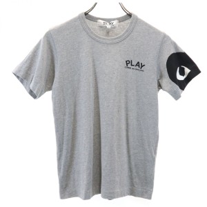 プレイコムデギャルソン 2008年 日本製 プリント 半袖 Tシャツ M グレー PLAY COMME des GARCONS レディース 240318