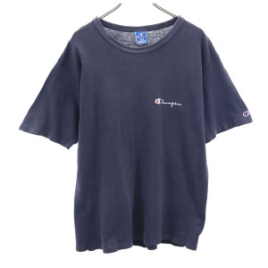 チャンピオン 90s USA製 オールド 青タグ 半袖 Tシャツ L ネイビー Champion メンズ 240321