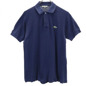 シュミーズラコステ 70s 80s フランス製 ヴィンテージ 半袖 ポロシャツ 4 ネイビー CHEMISE LACOSTE 鹿の子地 メンズ 240321