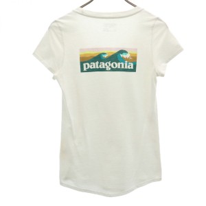 パタゴニア アウトドア バックプリント 半袖 Tシャツ XS 白 patagonia レディース 240322