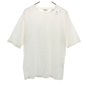 サンローラン イギリス製 半袖 Tシャツ XS ホワイト SAINT LAURENT メンズ 240322