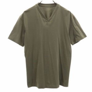 イッセイミヤケ 半袖 Vネック Tシャツ 2 カーキ系 ISSEY MIYAKE メンズ 240324