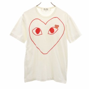 プレイコムデギャルソン 2010年 日本製 プリント 半袖 Tシャツ L ホワイト PLAY COMME des GARCONS メンズ 240324