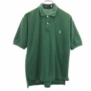 ポロバイラルフローレン 80s USA製 緑タグ ボーイズ ヴィンテージ 半袖 ポロシャツ L Polo by Ralph Lauren 鹿の子 メンズ 240324