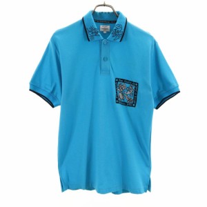 カステルバジャックスポーツ 日本製 半袖 ポロシャツ 2 ブルー系 Castelbajac sport ゴルフ メンズ 240325