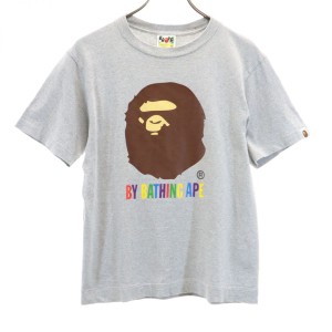 アベイシングエイプ 日本製 半袖 Tシャツ S グレー A BATHING APE メンズ 240327