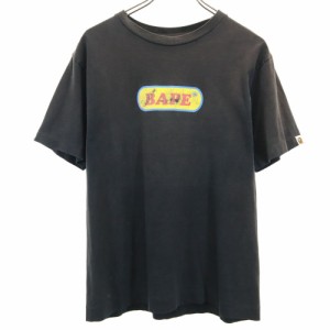 ベイプ 日本製 プリント 半袖 Tシャツ M ブラック系 BAPE A BATHING APE メンズ 240330