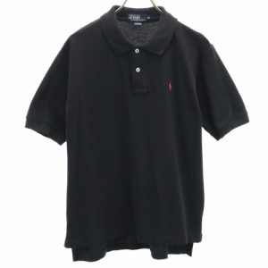 ポロバイラルフローレン 半袖 ポロシャツ M ブラック Polo by Ralph Lauren 鹿の子 メンズ 240331