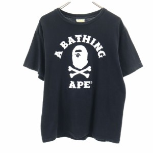 ベイプ プリント 半袖 Tシャツ M ブラック系 BAPE A BATHING APE メンズ 240401