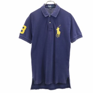ポロバイラルフローレン ビックポニー 半袖 ポロシャツ S ネイビー Polo by Ralph Lauren 鹿の子地 メンズ 240402