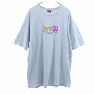 ステューシー 半袖 Tシャツ XL ブルーグレー系 STUSSY メンズ 240406