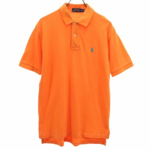 ポロラルフローレン 半袖 鹿の子 ポロシャツ M オレンジ POLO RALPH LAUREN メンズ 240408