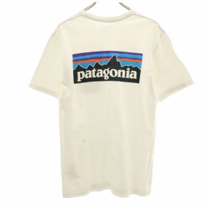 パタゴニア STY38910 アウトドア バックプリント 半袖 Tシャツ S ホワイト系 patagonia ポケT メンズ 240409