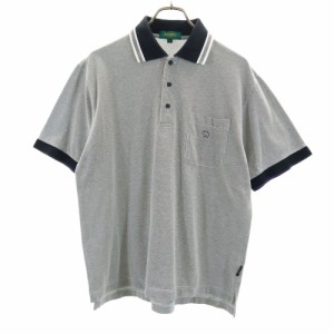ケンゾーゴルフ 90s 日本製 オールド 半袖 ポロシャツ 3 グレー KENZO GOLF 鹿の子 メンズ 240410