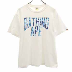 ベイプ プリント 半袖 Tシャツ M ホワイト系 BAPE A BATHING APE メンズ 240411