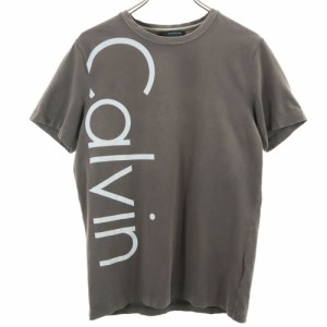 カルバンクラインジーンズ 半袖 Tシャツ L グレー Calvin klein Jeans レディース 240412