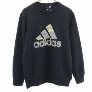 アディダス 長袖 スウェット トレーナー L 黒 adidas メンズ 240413