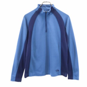 ザノースフェイス NTW30203 長袖 アウトドア ハーフジップ Tシャツ L ブルー系 THE NORTH FACE レディース 240413