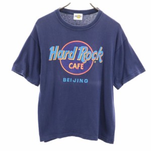 ハードロックカフェ プリント 半袖 Tシャツ M ネイビー系 HARD ROCK CAFE メンズ 240414