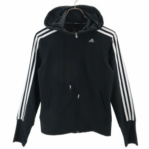 アディダス トレーニング ウェア M ブラック系 adidas バックメッシュ ジャージ ジップ パーカー レディース 240416