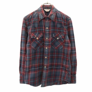 リーバイス チェック柄 長袖 ウエスタンシャツ M ボルドー系 Levi’s RED TAB メンズ 240417