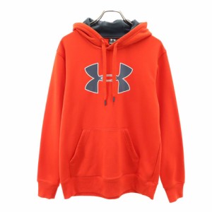 アンダーアーマー 長袖 パーカー L 朱色 UNDER ARMOUR メンズ 240417