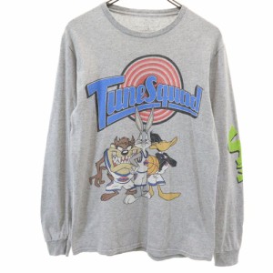 スペースジャム チューンスクアッド 長袖 Tシャツ S グレー SPACE JAM TUNESQUAD ルーニーテューンズ メンズ 240417