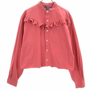 ラルフローレン 長袖 クラシックフィット シャツ XL レッド RALPH LAUREN レディース 240417