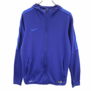 ナイキ サッカー 長袖 フード付き ジャージジャケット L ブルー NIKE フロントジップ 裏トリコット メンズ 240418