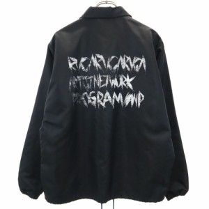 ロカウェア ナノユニバース コラボ バックプリント コーチジャケット M ブラック ROCAWEAR メンズ 240419