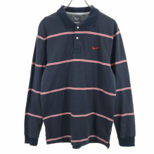 ナイキ ザアスレチックデプト ボーダー 長袖 ポロシャツ XL グレー系 NIKE the athletic dept メンズ 240421