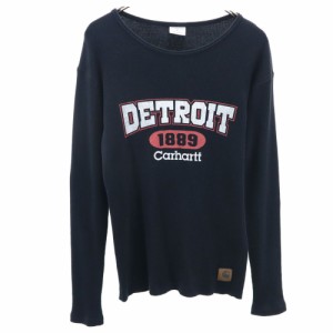 カーハート 長袖 ワッフル地 カットソー L ブラック系 Carhartt メンズ 240422