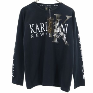 未使用 カールカナイ 両面プリント 長袖 Tシャツ M ブラック Karl Kani ロンT タグ付き メンズ 240424