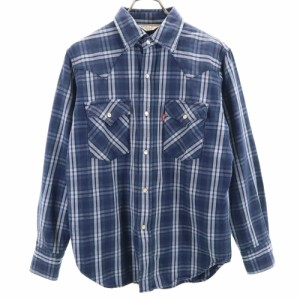 リーバイス Red Tab チェック柄 長袖 ウエスタンシャツ M ネイビー系 Levi’s メンズ 240424