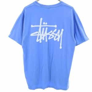 ステューシー バックプリント 半袖 Tシャツ M ブルー系 STUSSY メンズ 240425