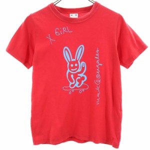 エックスガール 半袖 Tシャツ 1 赤 X-girl レディース 240425