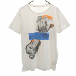 ディーゼル プリント 半袖 Tシャツ LL ホワイト DIESEL メンズ 240426