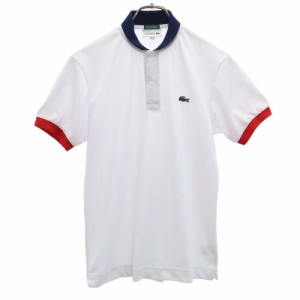 ラコステ 日本製 半袖 ポロシャツ 2 ホワイト LACOSTE 鹿の子 メンズ 240426