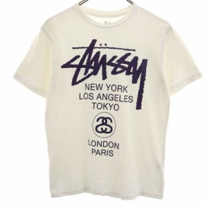 ステューシー 両面プリント 半袖 Tシャツ S ホワイト STUSSY メンズ 240428