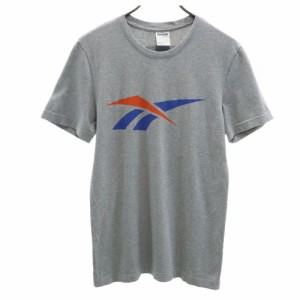 リーボック バックプリント 半袖 Tシャツ XS グレー Reebok メンズ 240428