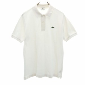 ラコステ 日本製 半袖 ポロシャツ 4 白 LACOSTE 鹿の子地 メンズ 240429