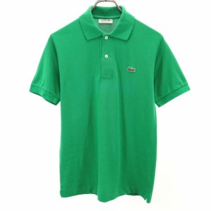 ラコステ 日本製 半袖 ポロシャツ 2 グリーン LACOSTE 鹿の子 メンズ 240503