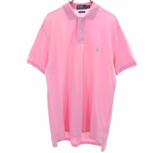 ポロバイラルフローレン 半袖 ポロシャツ L ピンク Polo by Ralph Lauren SLIM FIT メンズ 240504