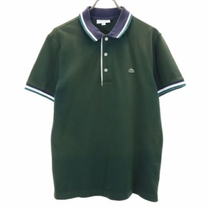 ラコステ 半袖 ポロシャツ 4 カーキ LACOSTE REGULAR FIT 鹿の子 メンズ 240504