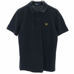 フレッドペリー 半袖 ポロシャツ S ブラック FRED PERRY 鹿の子 メンズ 240504