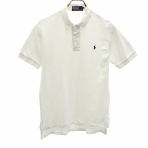 ポロバイラルフローレン 半袖 ポロシャツ M ホワイト Polo by Ralph Lauren 鹿の子 メンズ 240505