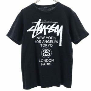 ステューシー プリント 半袖 Tシャツ S ブラック系 STUSSY メンズ 240506