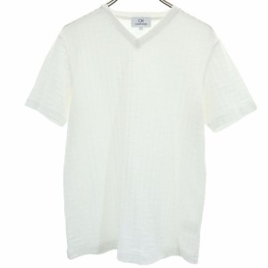 シーケーカルバンクライン 半袖 Vネック Tシャツ L ホワイト CK CALVIN KLEIN メンズ 240506